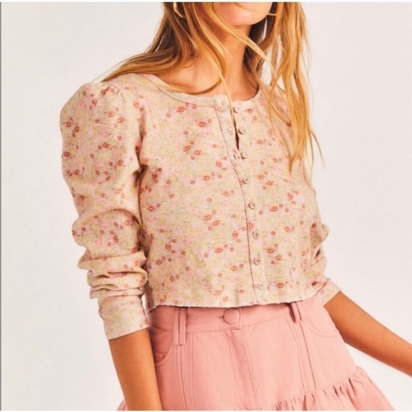 Loveshackfancy Jonah Cropped Cardigan - Picture 1 of 11